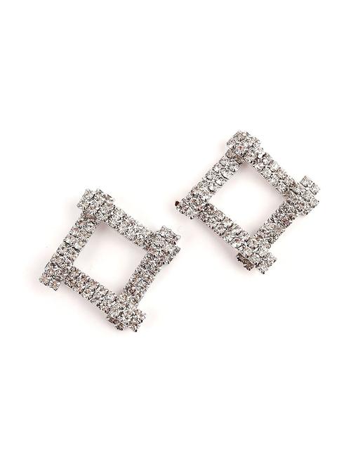 silver metal drop earring - 17810656 - Very Small Image - 1