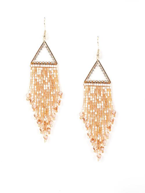 gold metal drop earring - 17810689 - Very Small Image - 1