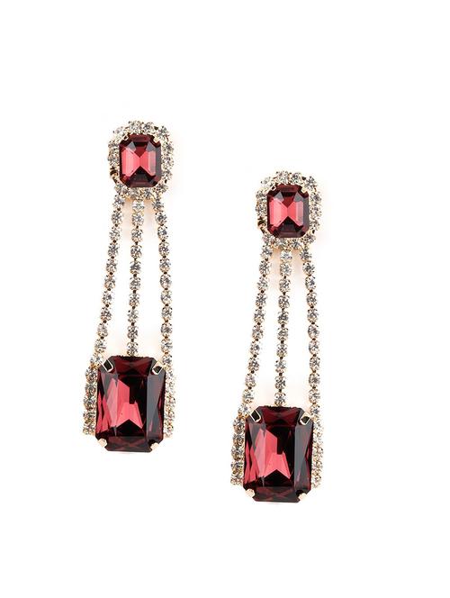 red metal drop earring - 17810726 - Very Small Image - 1