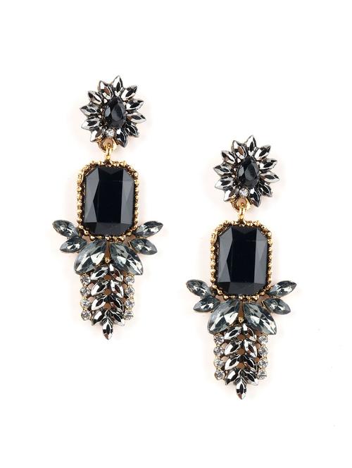 black metal drop earring - 17810740 - Very Small Image - 1