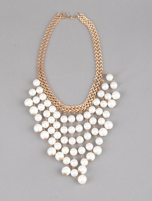 white metal short necklace - 17810761 - Very Small Image - 1