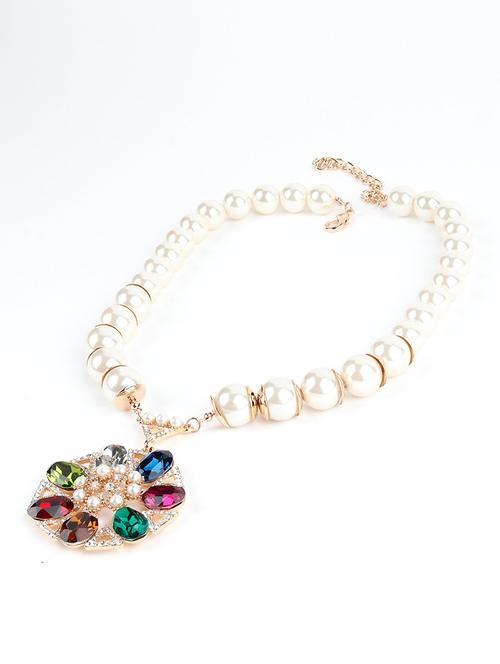 multi colored metal long necklace - 17810771 - Very Small Image - 1