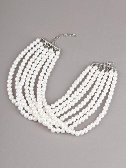 white brass choker necklace - 17810834 - Very Small Image - 1