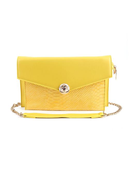 yellow leather regular clutch - 17810883 - Very Small Image - 1