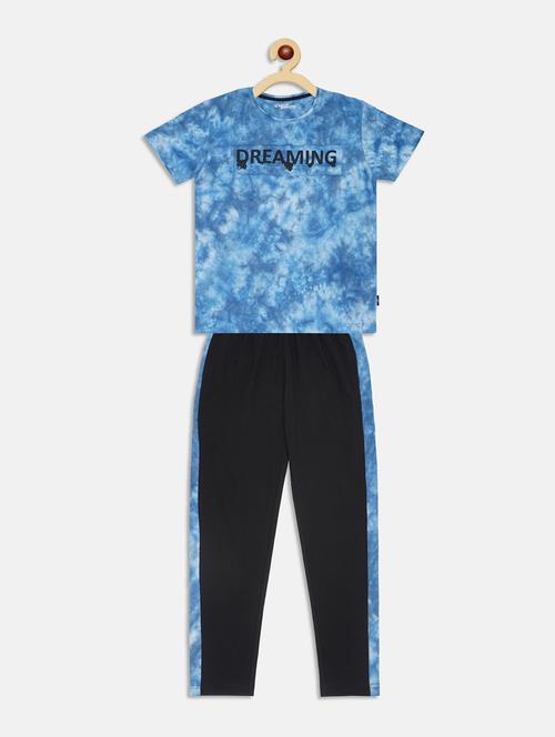round neck printed nightwear pajama set - 17811172 - Very Small Image - 1