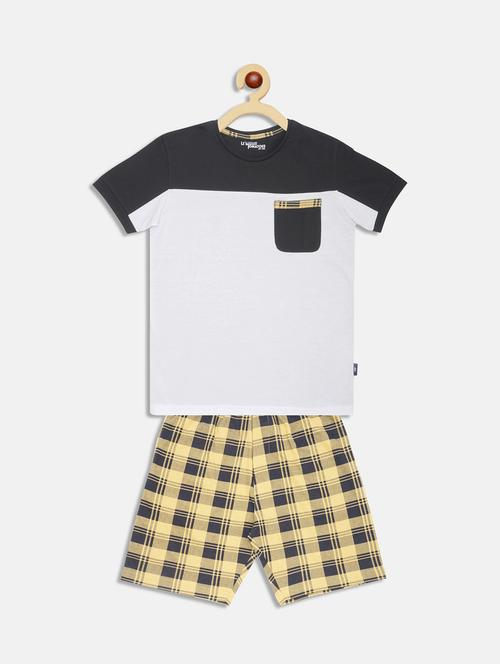 round neck printed nightwear shorts set - 17811173 - Very Small Image - 1