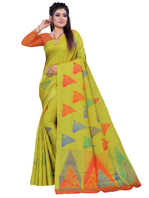 geometrical printed saree with blouse - 17811663 - Very Small Image - 1