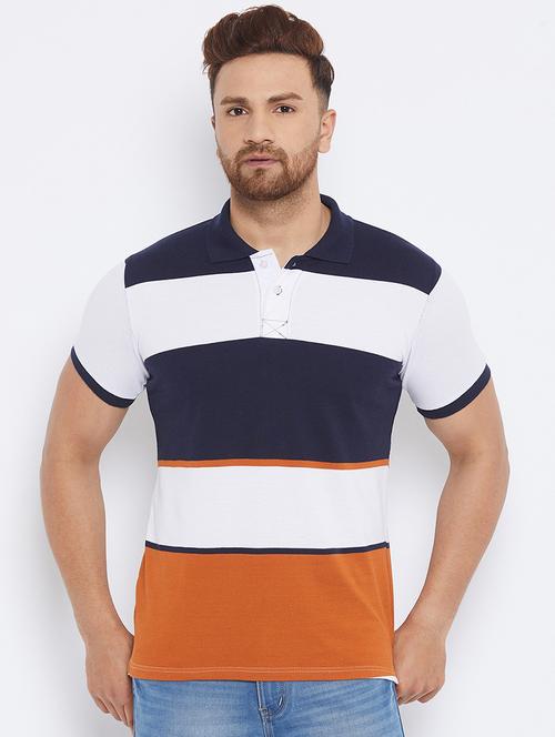 multi colored striped polo t-shirt - 17811767 - Very Small Image - 1