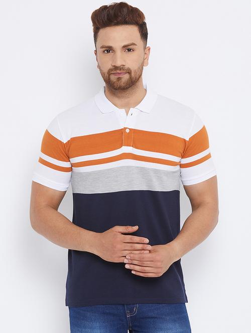 multi colored striped polo t-shirt - 17811775 - Very Small Image - 1