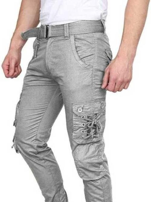 silver cotton casual trousers - 17811838 - Very Small Image - 1