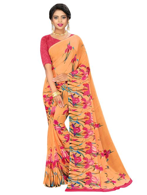 floral printed saree - 17811850 - Very Small Image - 1