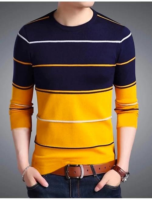 yellow round neck t-shirt - 17812013 - Very Small Image - 1