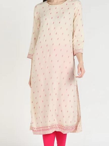 yellow cotton kurti - 17812044 - Very Small Image - 1