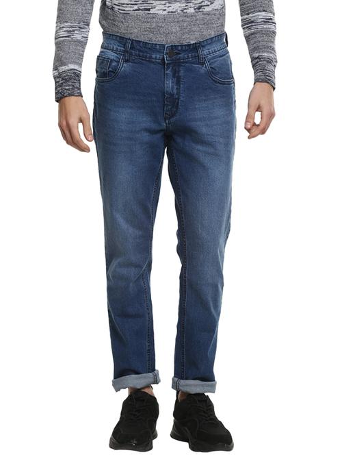 blue light washed denim jeans - 17812179 - Very Small Image - 1