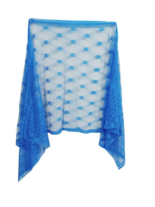 turquoise net dupatta - 17812652 - Very Small Image - 1