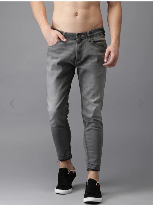 h&n grey stretchable cropped jeans - 17812943 - Very Small Image - 1
