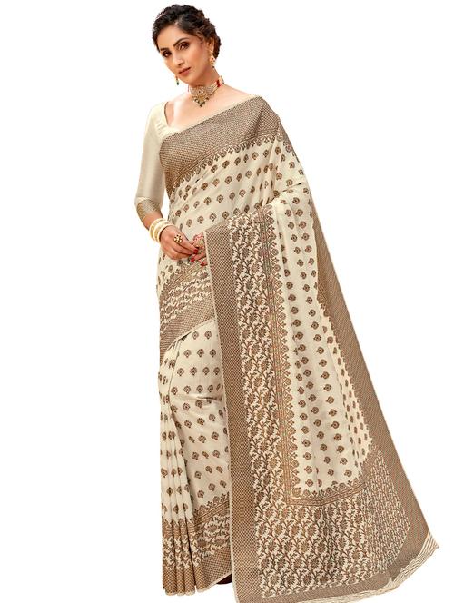offwhite art silk bhagalpuri saree - 17813060 - Very Small Image - 1