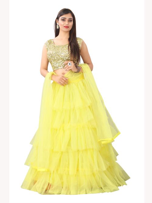 arvika nylon net yellow plain ceremonial - 17813186 - Very Small Image - 1
