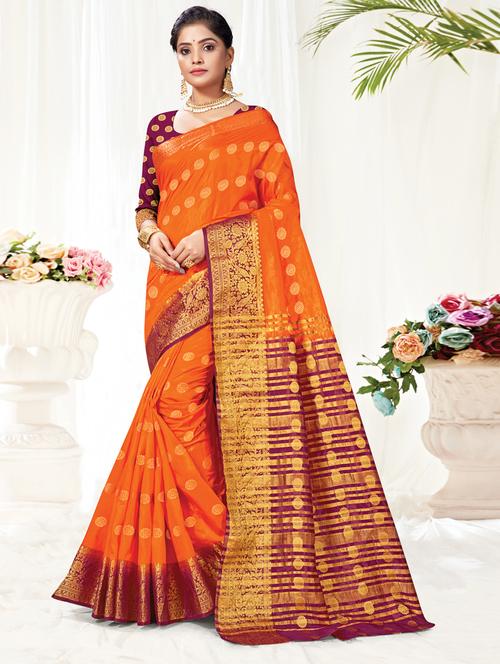 self design woven saree - 17815260 - Very Small Image - 1