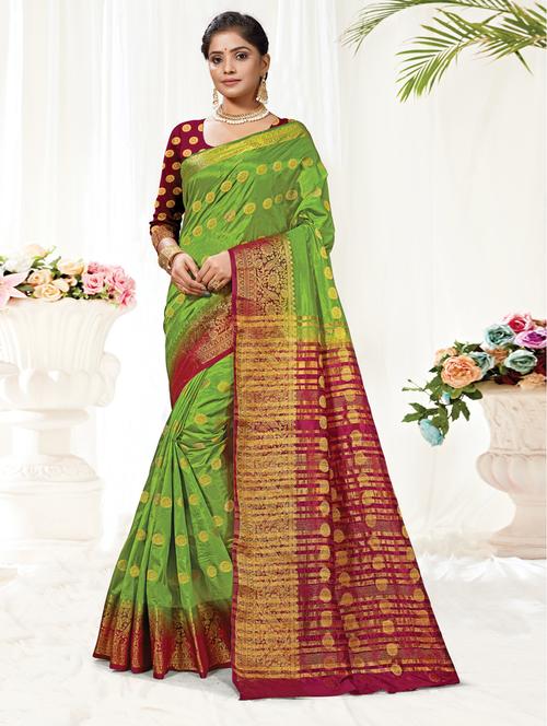 self design woven saree - 17815264 - Very Small Image - 1