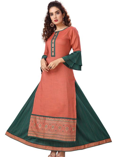 this stylish skirt-kurta is made from - 17815591 - Very Small Image - 1