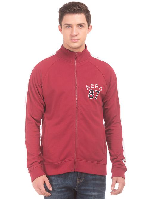 maroon taped casual jacket - 17815998 - Very Small Image - 1
