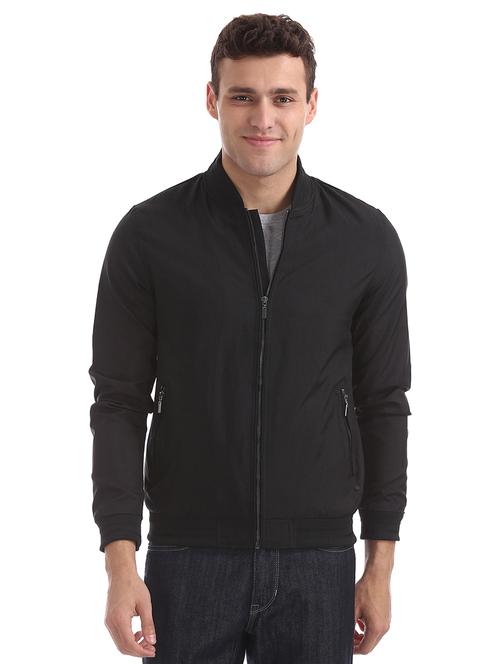 black solid bomber jacket - 17816065 - Very Small Image - 1