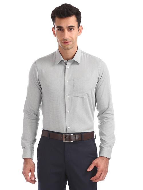 grey self design formal shirt - 17816324 - Very Small Image - 1