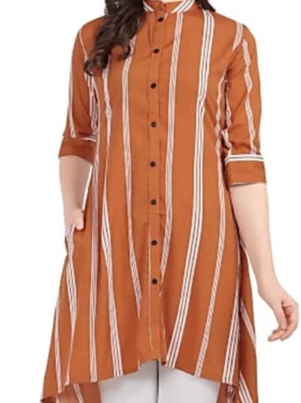 orange polycotton top - 17816591 - Very Small Image - 1