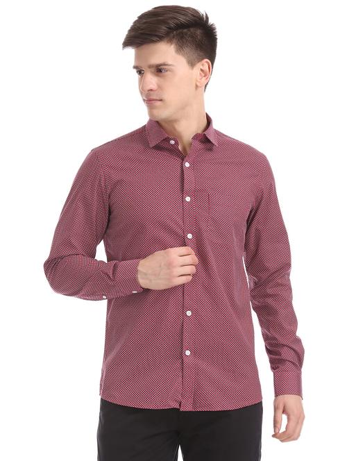 red printed casual shirt - 17817187 - Very Small Image - 1