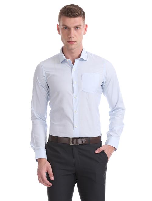 light blue solid formal shirt - 17817260 - Very Small Image - 1