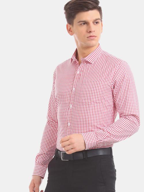 red checkered formal shirt - 17817358 - Very Small Image - 1
