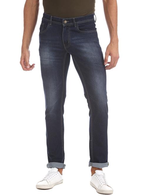 dark blue light washed denim jeans - 17817375 - Very Small Image - 1