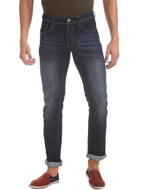 dark blue light washed denim jeans - 17817376 - Very Small Image - 1