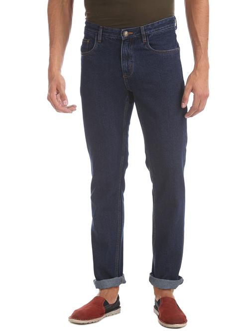 dark blue plain denim jeans - 17817397 - Very Small Image - 1