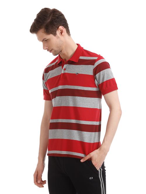 red striped polo t-shirt - 17817568 - Very Small Image - 1
