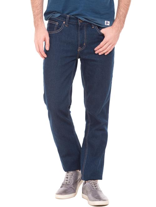 navy blue plain denim jeans - 17817698 - Very Small Image - 1