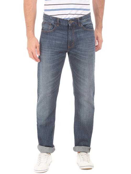 blue light washed denim jeans - 17817723 - Very Small Image - 1