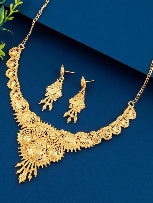 gold plated necklaces and earring - 17817963 - Very Small Image - 1