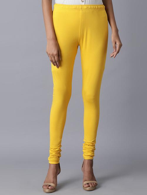 yellow viscose leggings - 17818194 - Very Small Image - 1
