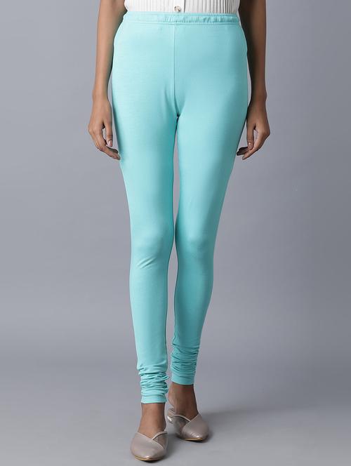 turquoise viscose legging - 17818196 - Very Small Image - 1