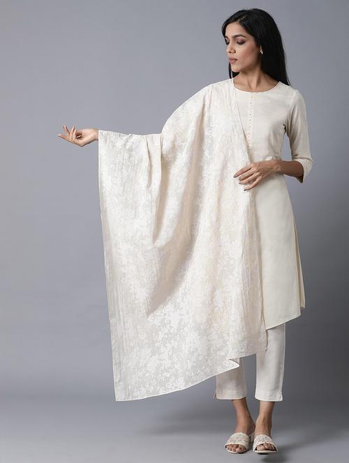 beige viscose dupatta - 17818303 - Very Small Image - 1