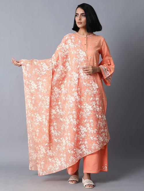 orange viscose dupatta - 17818323 - Very Small Image - 1