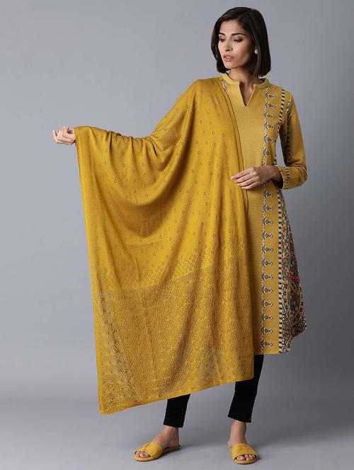 women's self design shawl - 17818396 - Very Small Image - 1