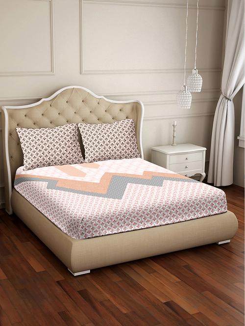 vogue double bedsheet set super king size 100% luxury cotton rust colour - 17819478 - Very Small Image - 1