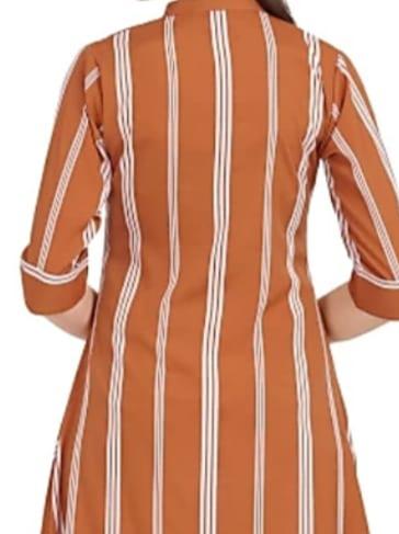 orange glazedcotton kurti - 17820290 - Very Small Image - 1