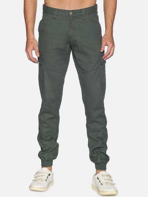 green solid jogger - 17820440 - Very Small Image - 1