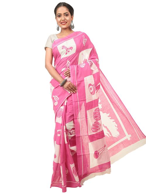 multi colored cotton tant saree - 17820562 - Very Small Image - 1