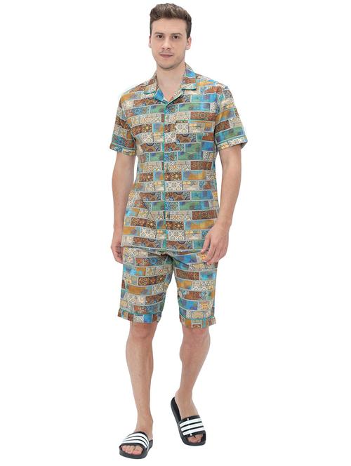 multicolur printed sleepwear set - 17821402 - Very Small Image - 1
