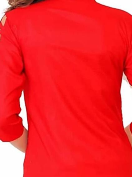 red polycotton top - 17821470 - Very Small Image - 1